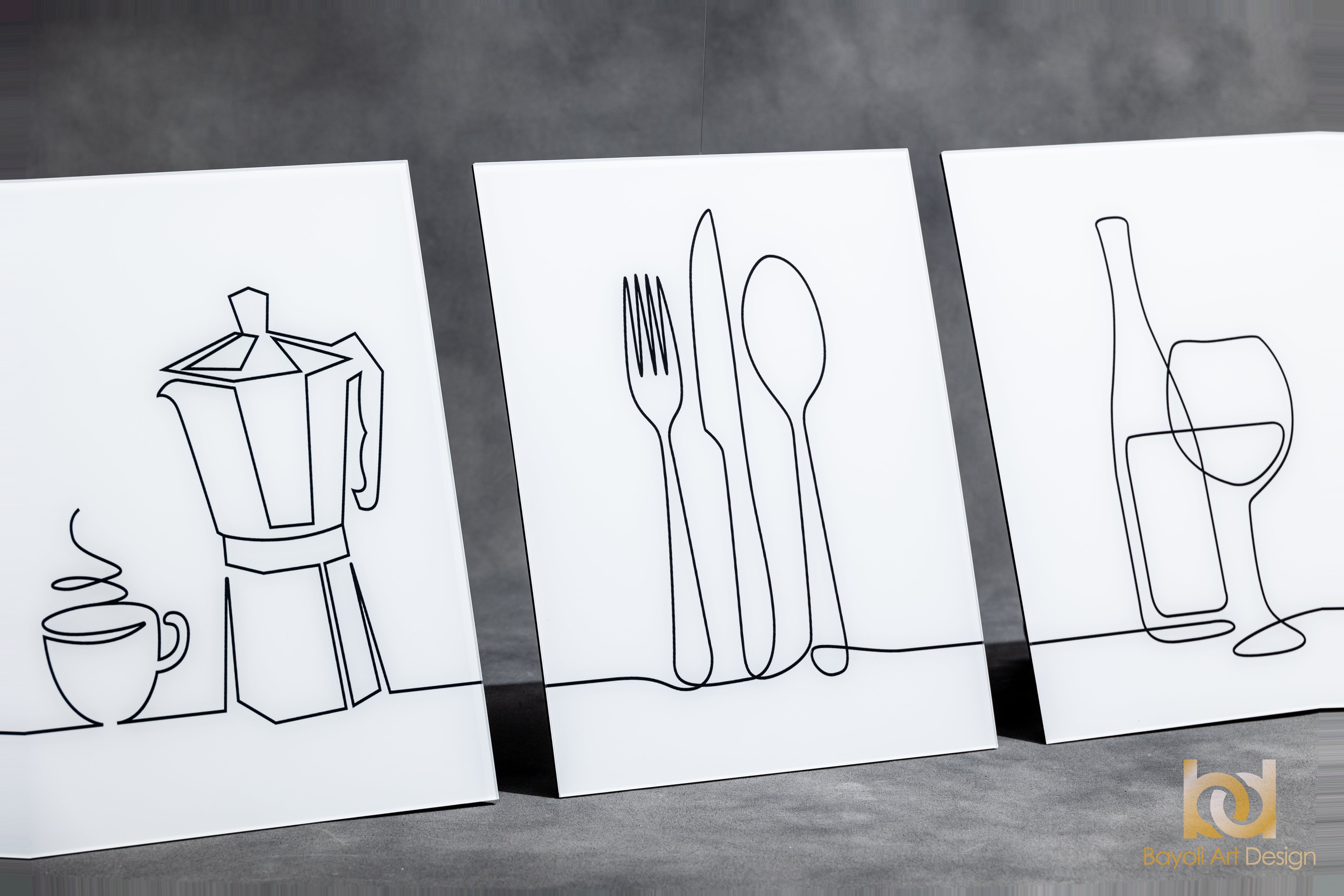 Kitchen Set Acrilyc Sizes 11x14