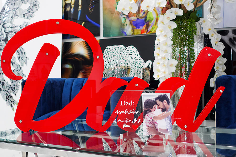 Custom acrylic design for dad.