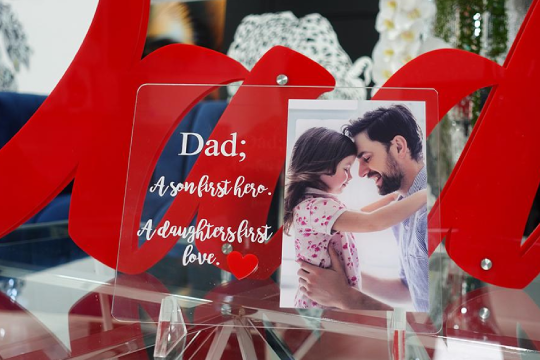 Custom acrylic design for dad.