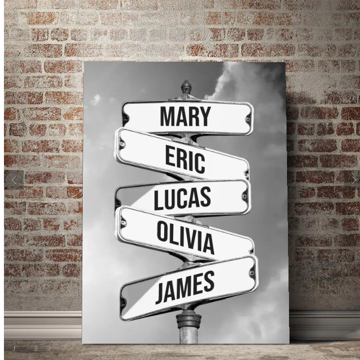 Vintage street sign  for family