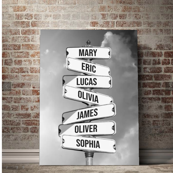 Vintage street sign  for family