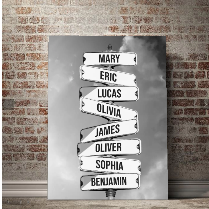 Vintage street sign  for family