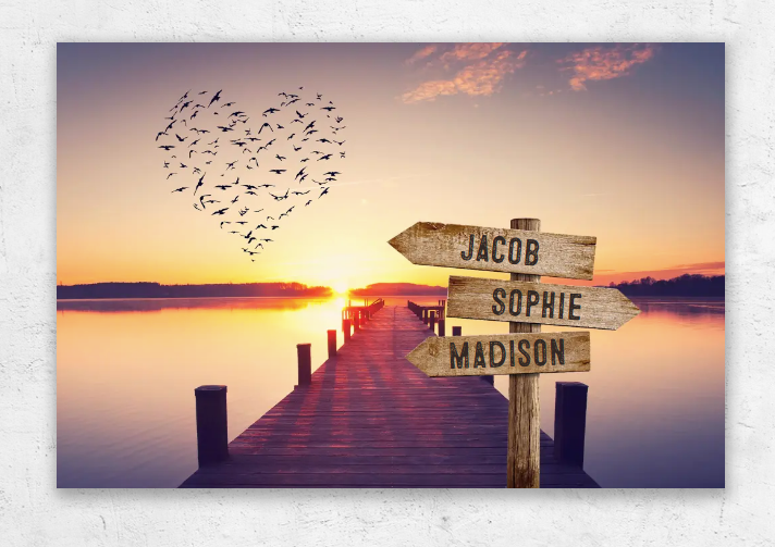 Acrilic Multi-Name  Signpost in dock