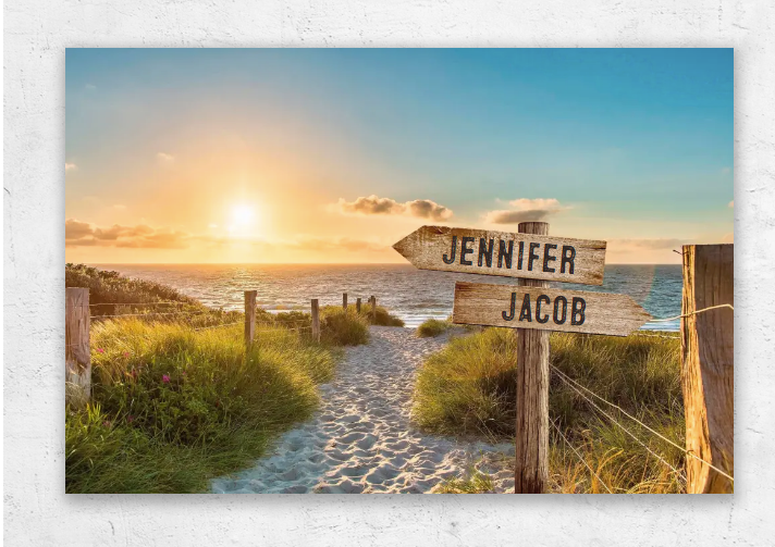 Acrilic Multi-Name  Signpost in playa
