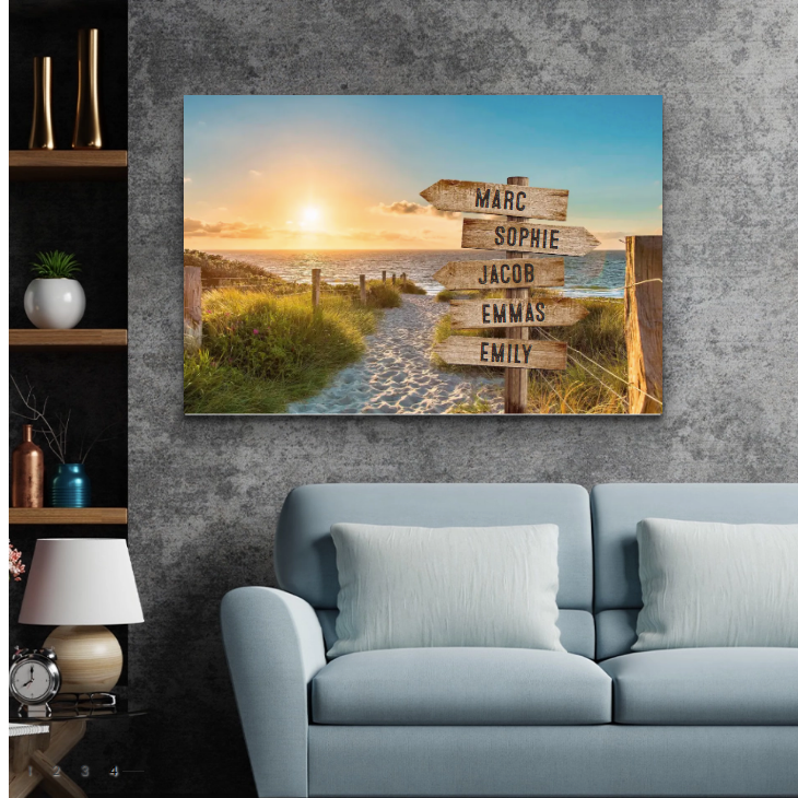 Acrilic Multi-Name  Signpost in playa